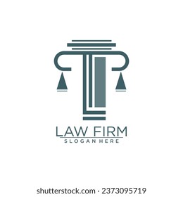 VEKTORLOGO-DESIGN MIT MODERNER IDEE FÜR RECHT UND JUSTIZ