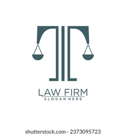 VEKTORLOGO-DESIGN MIT MODERNER IDEE FÜR RECHT UND JUSTIZ