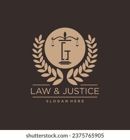 DISEÑO DE LOGOTIPO DE VECTOR DE LEY Y JUSTICIA CON CONCEPTO DE CARTA MODERNA