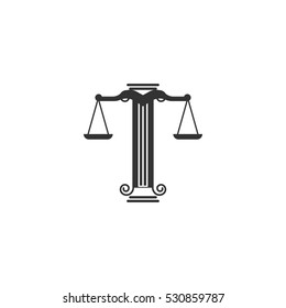 Law Justice Vector Logo Design Template