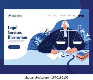 Law, lawyer, justice and law, legal services vector illustration concept