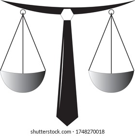 Law. Lawyer logo. Lawyer tie.