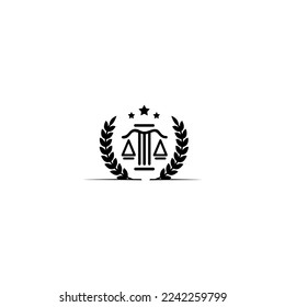 Law and lawyer logo. Vector set of vintage labels, logotype and monogram templates