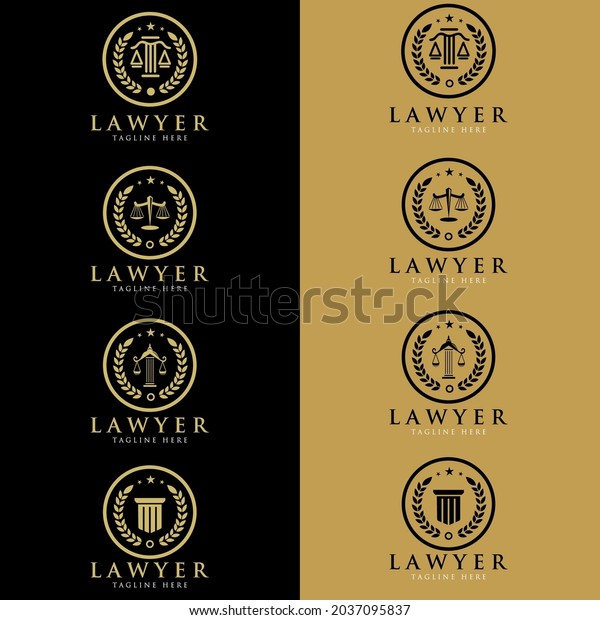 Law Lawyer Logo Vector Set Vintage Stock Vector Royalty Free 2037095837 Shutterstock 0201