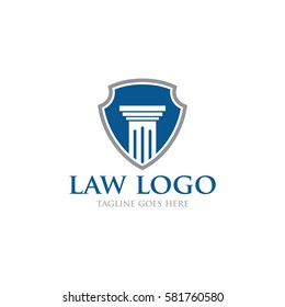 law legal concept logo icon vector template