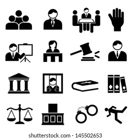 Law and legal icon set
