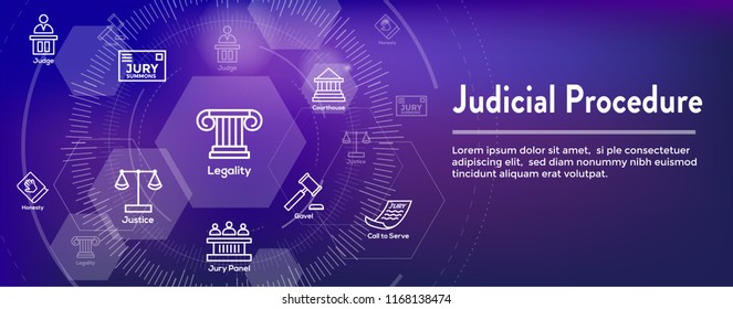 Law And Legal Icon Set - Judge, Jury, And Judicial Icons