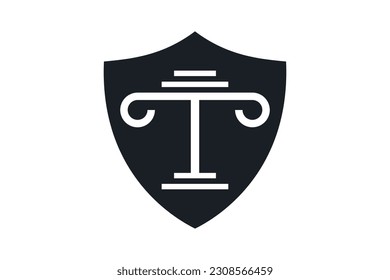 Law legal logo design vector
