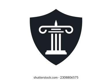 Law legal logo design vector