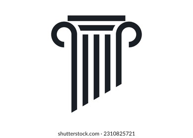 Law legal logo design vector