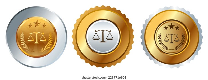 Law legislation scales symbol gold medal legal balance competition championship prize best winner contest award