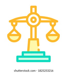 vector de icono de color de lección de ley. signo de clase de ley. ilustración de símbolo aislado