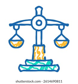 law lesson doodle icon sketch vector. law lesson sign. isolated symbol illustration