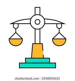 law lesson line icon vector. law lesson sign. isolated symbol illustration
