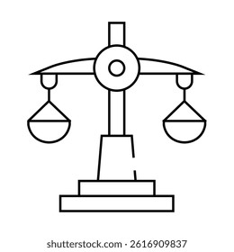 law lesson line icon vector. law lesson sign. isolated contour symbol black illustration