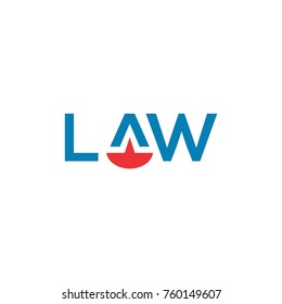 Law letter logo Design