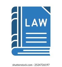 Ilustración vectorial de línea de ícono de Biblioteca de ley