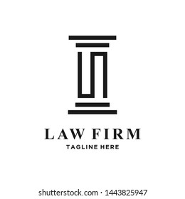 Law Line Art Logo Design Stock Vector (Royalty Free) 1443825947 ...