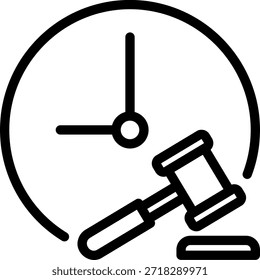 Vector de ilustración de icono de línea de ley
