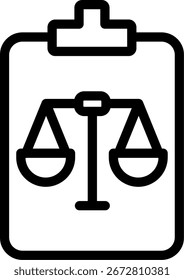 Law Line Icon Vector Design