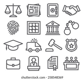 Law line icons