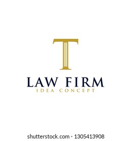 Law Logo in Alphabet Letter, Law Initial Logo Design