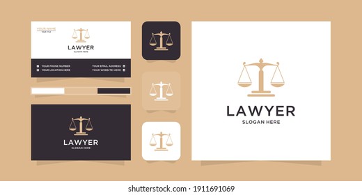 Law logo and business card template