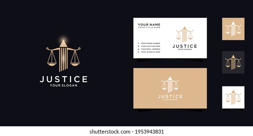 Law logo and business card template