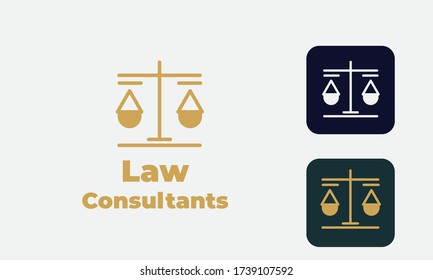 law logo can be used for law consultants -justice -royal law - law firm - lawyer, lawyer office,notary ,hammer  - attorney with modern style , with cream color, white, blue and save with EPS 10 Vector