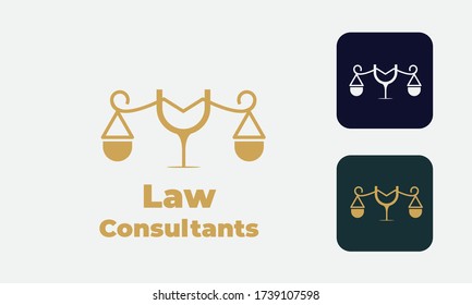 el logotipo de la ley se puede utilizar para asesores jurídicos -justicia -ley real - bufete de abogados, oficina de abogados, notario, martillo - abogado de estilo moderno , con color crema, blanco, azul y ahorrar con EPS 10 Vector