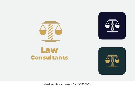 law logo can be used for law consultants -justice -royal law - law firm - lawyer, lawyer office,notary ,hammer  - attorney with modern style , with cream color, white, blue and save with EPS 10 Vector