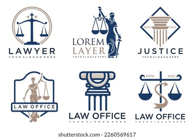 Law logo collection with creative element concept