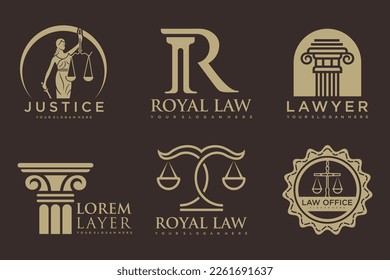 Law logo collection with creative element concept