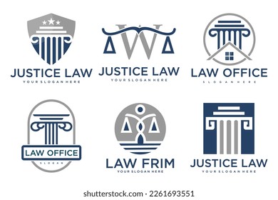 Law logo collection with creative element concept