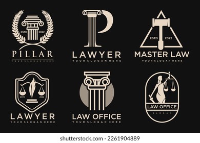 Law logo collection with creative element concept