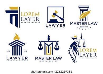 Law logo collection with creative element concept