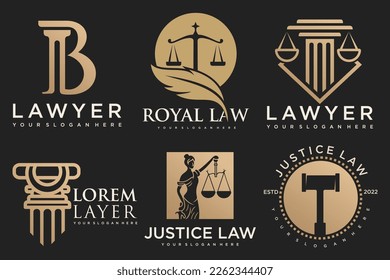 Law logo collection with creative element concept