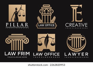 Law logo collection with creative element concept