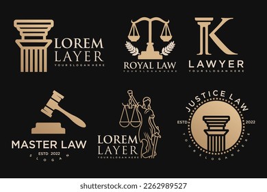 Law logo collection with creative element concept