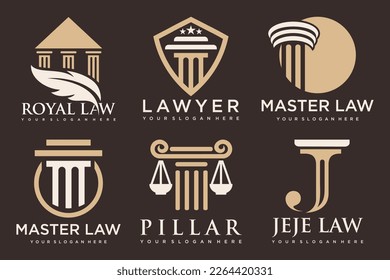 Law logo collection with creative element concept