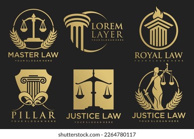 Law logo collection with creative element concept