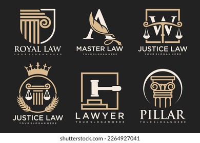 Law logo collection with creative element concept