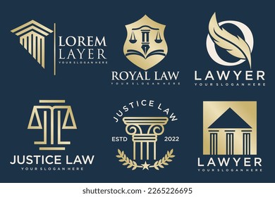 Law logo collection with creative element concept