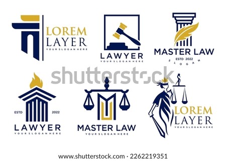Law logo collection with creative element concept