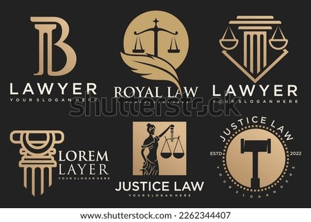 Law logo collection with creative element concept