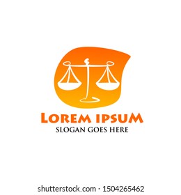 Law logo concept orange color