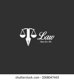 Law logo design concept. Vector illustration