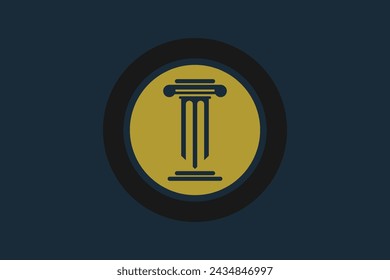Law Logo Design mit Creative Concept Premium Vektor
