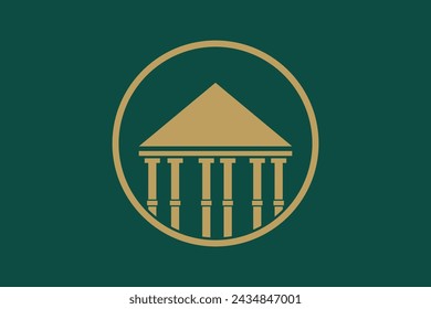law logo design with creative consept premium vektor