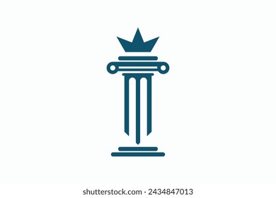 Law Logo Design mit Creative Concept Premium Vektor